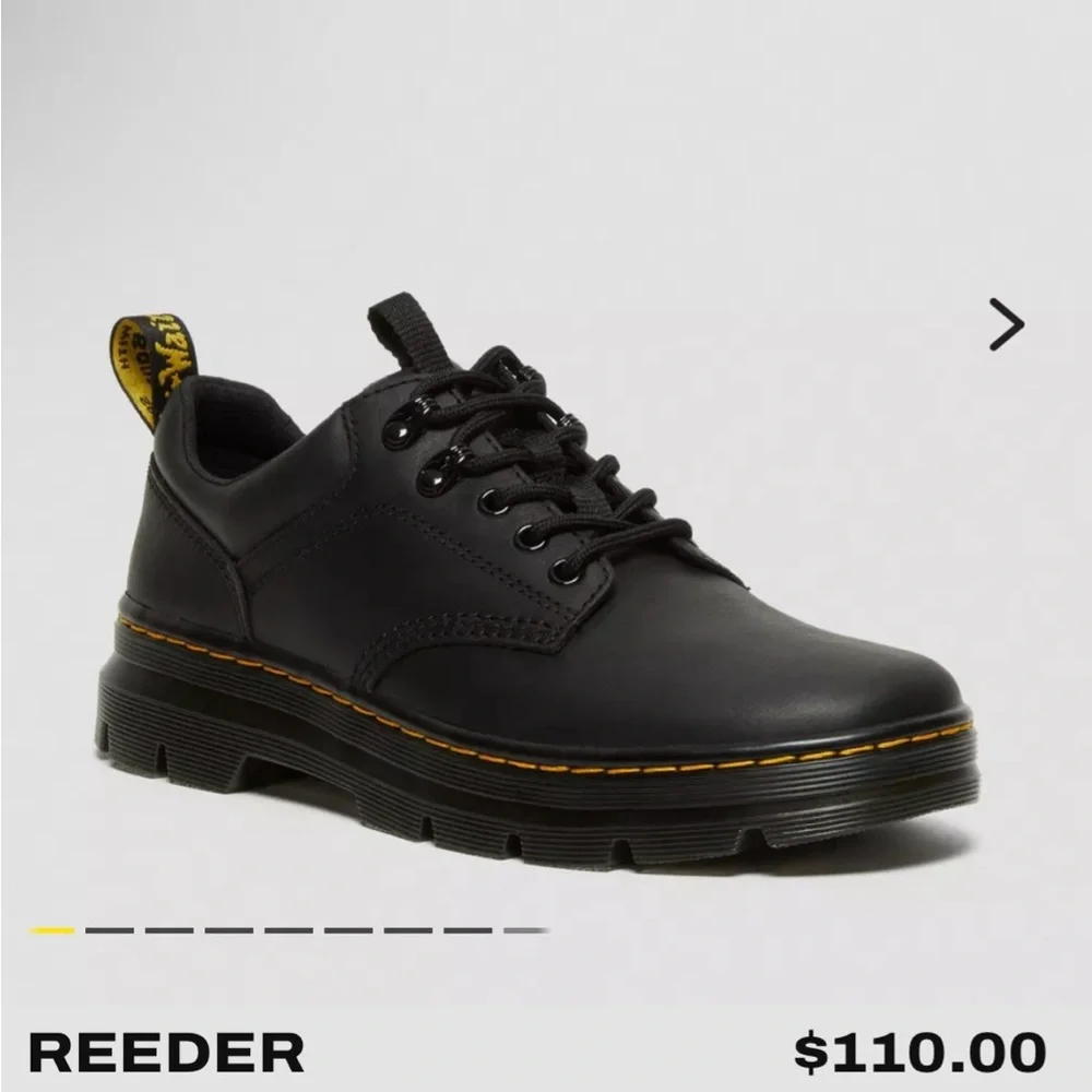 New Dr. Martens Black Leather Men's Shoes - Picture 2 of 5